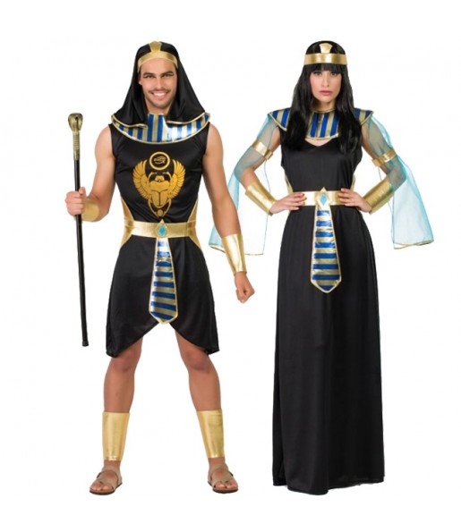O casal egípcios Asenet e Abayomi original e engraçado para se disfraçar com o seu parceiro