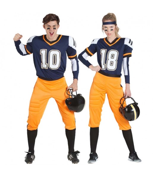 O casal futebol americano da NFL original e engraçado para se disfraçar com o seu parceiro