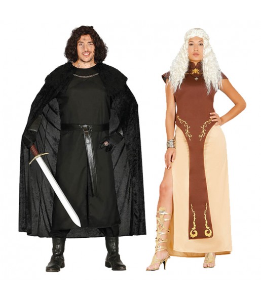 O casal Jon Snow e Daenerys Targaryen original e engraçado para se disfraçar com o seu parceiro