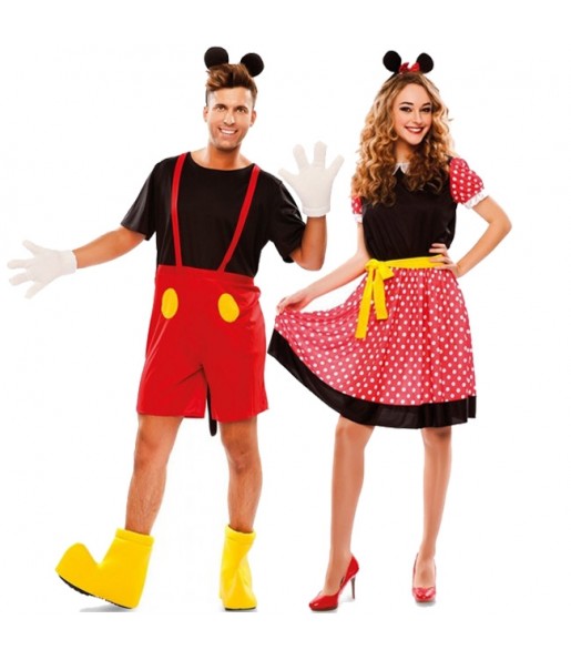 O casal Mickey e Minnie Mouse original e engraçado para se disfraçar com o seu parceiro
