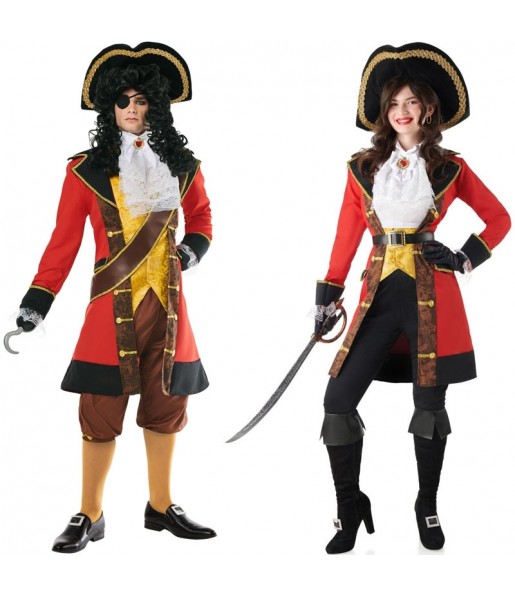 Fatos de casal Piratas do Capitão Gancho