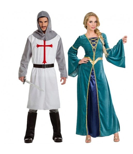 O casal Reis medievais original e engraçado para se disfraçar com o seu parceiro