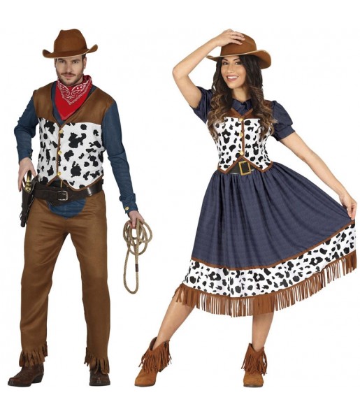 Fatos de casal Cowboys do Velho Oeste