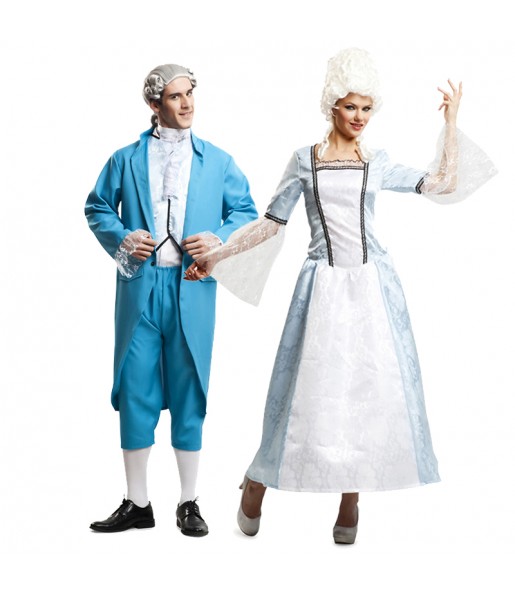 O casal Cavaleiro e Dama Versalles original e engraçado para se disfraçar com o seu parceiro