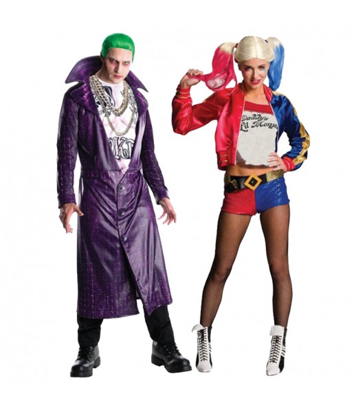 O casal Joker Suicide Squad e Harley Quinn original e engraçado para se disfraçar com o seu parceiro