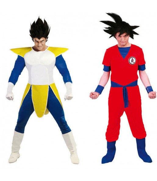 O casal Vegeta e Goku original e engraçado para se disfraçar com o seu parceiro