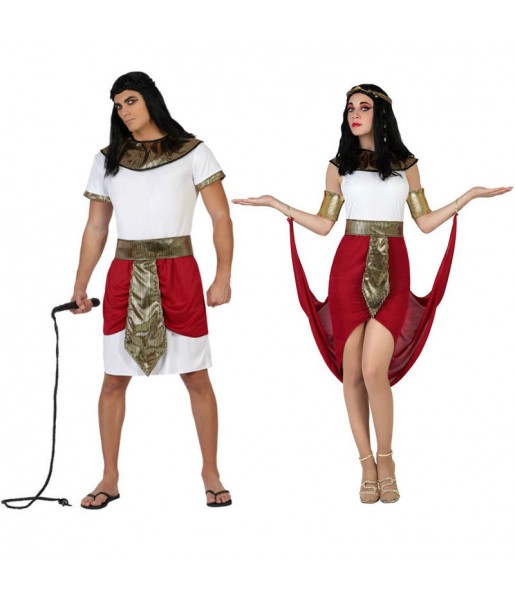 O casal Egípcios vermelhos original e engraçado para se disfraçar com o seu parceiro
