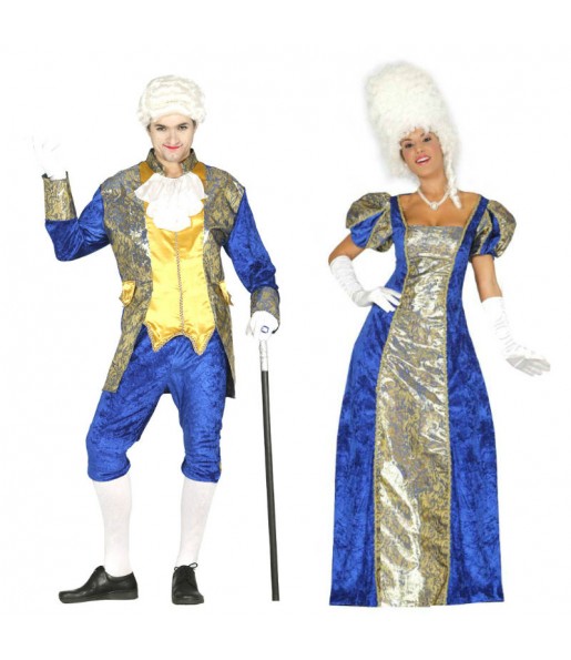O casal Marquises época original e engraçado para se disfraçar com o seu parceiro