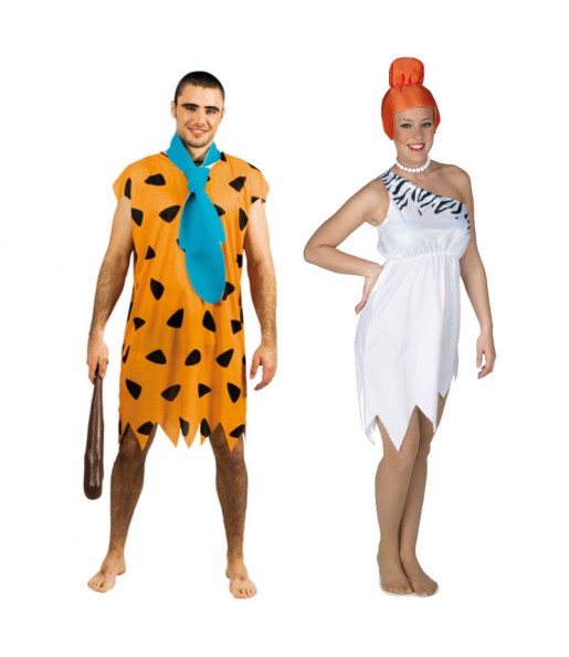 O casal Trogloditas Fred e Wilma Flintstones original e engraçado para se disfraçar com o seu parceiro