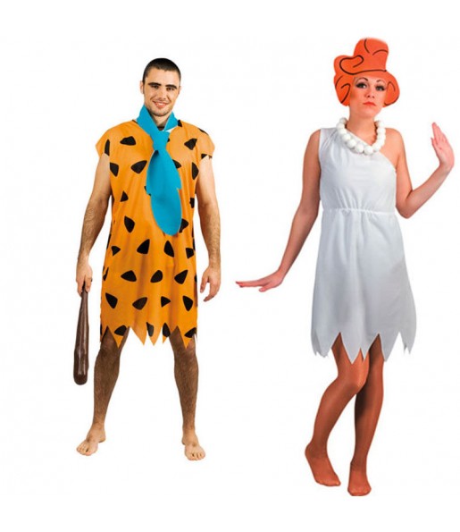 O casal The Flintstones original e engraçado para se disfraçar com o seu parceiro