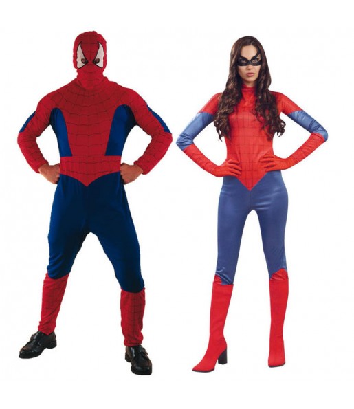 O casal Spidermans original e engraçado para se disfraçar com o seu parceiro