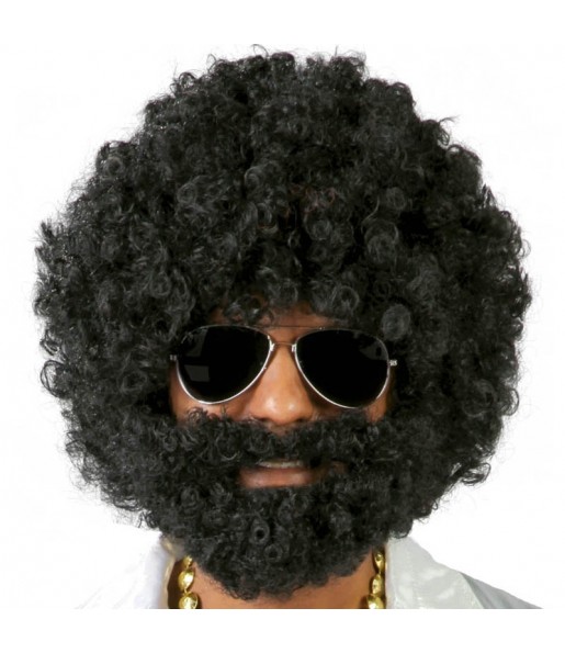 A Peruca Afro com Barba mais engraçada para festas de fantasia