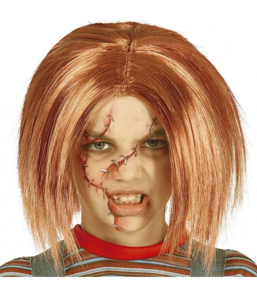Peruca de criança Chucky Wig para completar o seu disfarce assutador