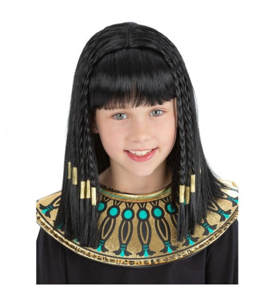 Peruca Cleópatra egípcia para crianças para completar o seu disfarce