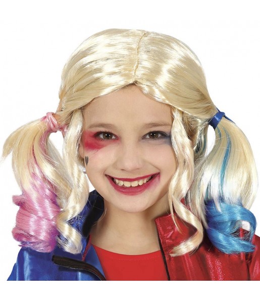 Peruca Harley Quinn Criança para completar o seu disfarce