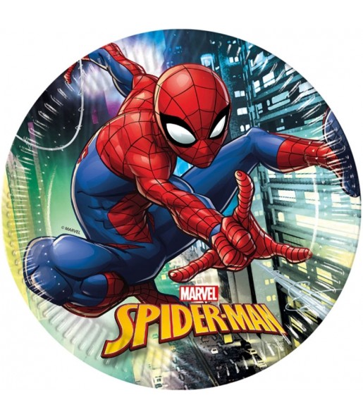 Pratos Spiderman de Festa 23cm