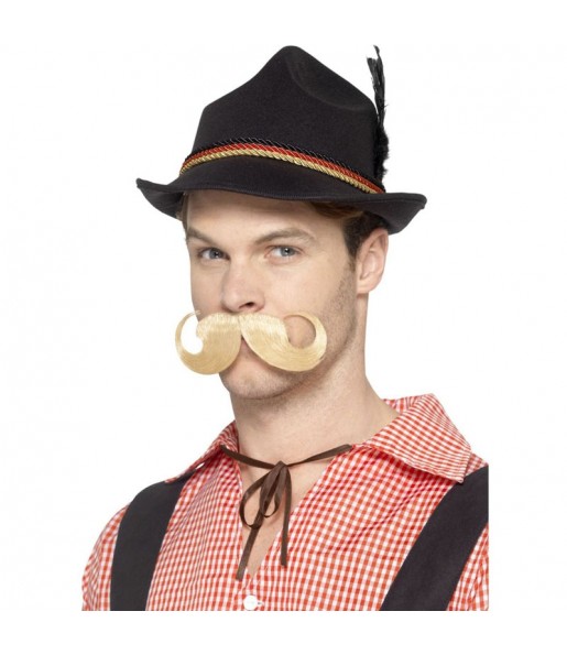 chapéu alemão da Oktoberfest preto para completar o seu disfarce