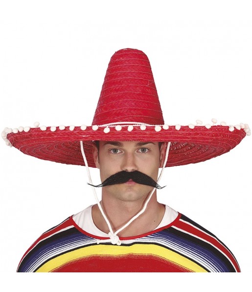 Chapéu vermelho mexicano para completar o seu disfarce