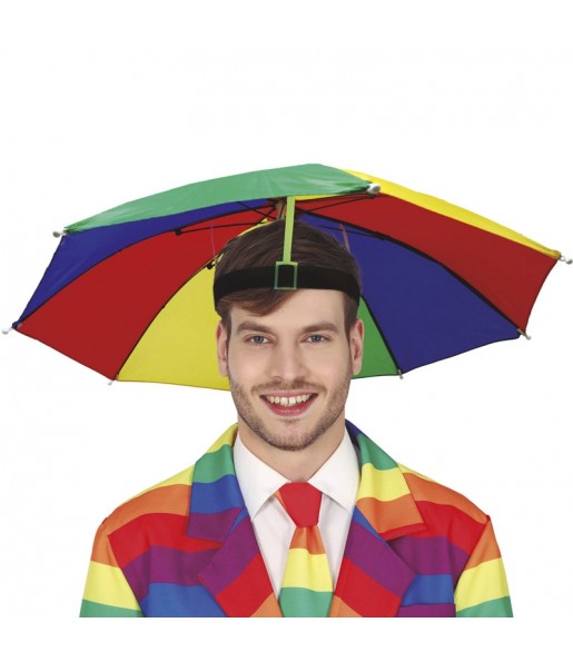 Chapéu de chuva para completar o seu disfarce
