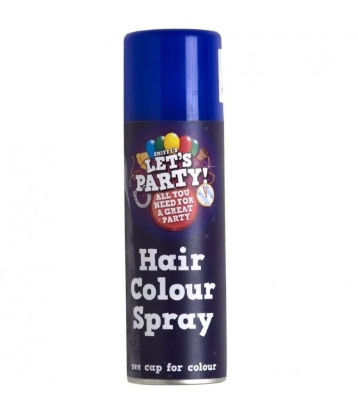 Spray de cabelo azul para completar o seu disfarce
