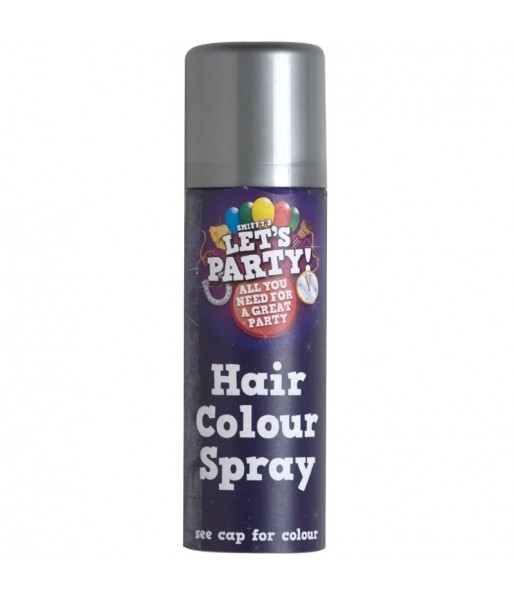 Spray de prata para cabelos para completar o seu disfarce