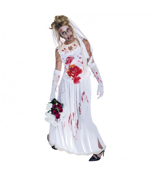 Fato de Noiva zombie mulher para a noite de Halloween 