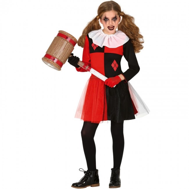 Fato Harley Quinn cosplay menina para Halloween e noites de terror