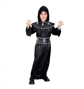 Disfarce Halloween Cavaleiro da morte para meninos para uma festa do terror