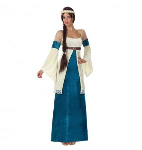 Disfarce original Lady Medieval Azul mulher ao melhor preço