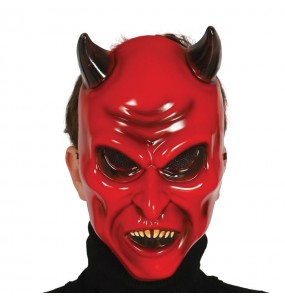 Máscara diabo para completar o seu fato Halloween e Carnaval