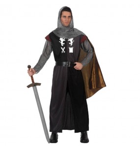 Disfarce Cavaleiro Medieval com manto adulto divertidíssimo para qualquer ocasião