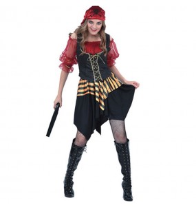Disfarce original Pirata Vermelha mulher ao melhor preço