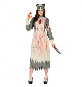 Fato de Enfermeira sangrenta mulher para a noite de Halloween 