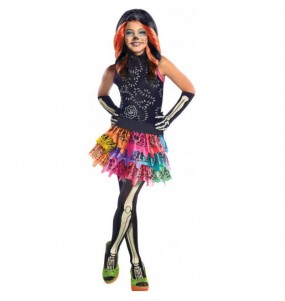 Disfarce Halloween Skelita Calaveras Monster High meninas para uma festa Halloween