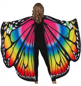 Asas multicoloridas de borboleta gigantes