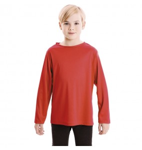 T-shirt vermelha criança de manga comprida