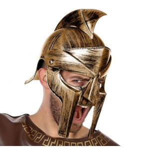 Capacete espartano dourado para completar o seu disfarce