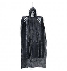 Pingente de esqueleto com túnica preta para Halloween