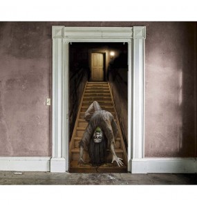 Decoração de porta da rapariga exorcista para Halloween