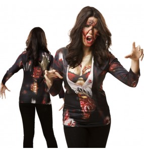 Fato de Camisola zombie mulher para a noite de Halloween