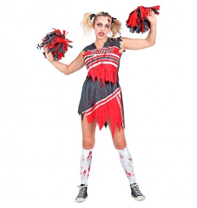 Disfarce de Cheerleader do colégio zombie para mulher