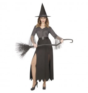 Fato de Bruxa prateada mulher para a noite de Halloween