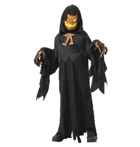 Disfarce Halloween Abóbora possuída para meninos para uma festa do terror