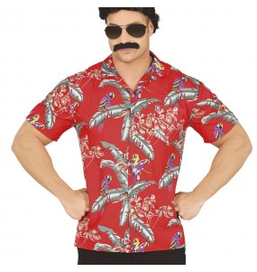 Disfarce de Camisa de papagaio havaiano para homem