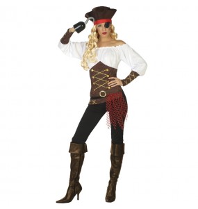 Fato de Capitã navio pirata para mulher