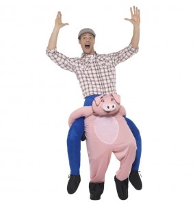 Disfarce Ride On Porco adulto divertidíssimo para qualquer ocasião