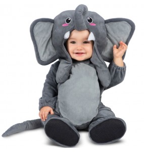 Disfarce de Elefante cinzento para bebé