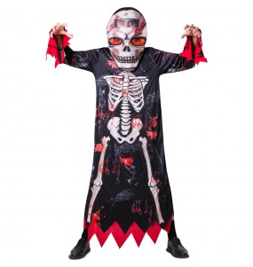 Fato de Esqueleto cabeçudo adulto para a noite de Halloween