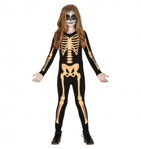 Disfarce Halloween Equeleto Skull meninas para uma festa Halloween