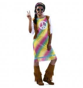 Disfarce original Hippie Rainbow mulher ao melhor preço